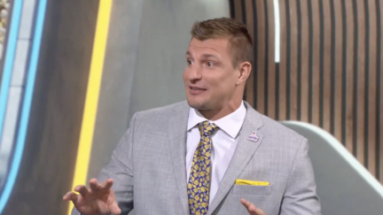 Rob Gronkowski reacts to Fox Sports prank
